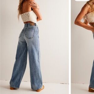 Free People CRVY Gia Wide-Leg Jeans
